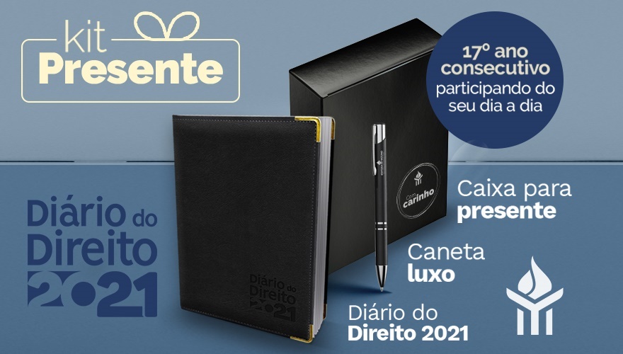 Kit Presente Diário do Direito Preto com Caneta Luxo